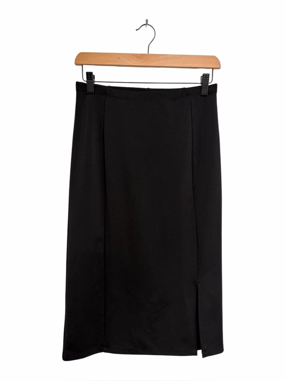 Essentials by Milano Black Women's Midi Pencil Skirt Medium
